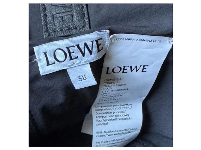 Loewe Cappello Bucket Reversibile Anagram Nero Beige - vista 13