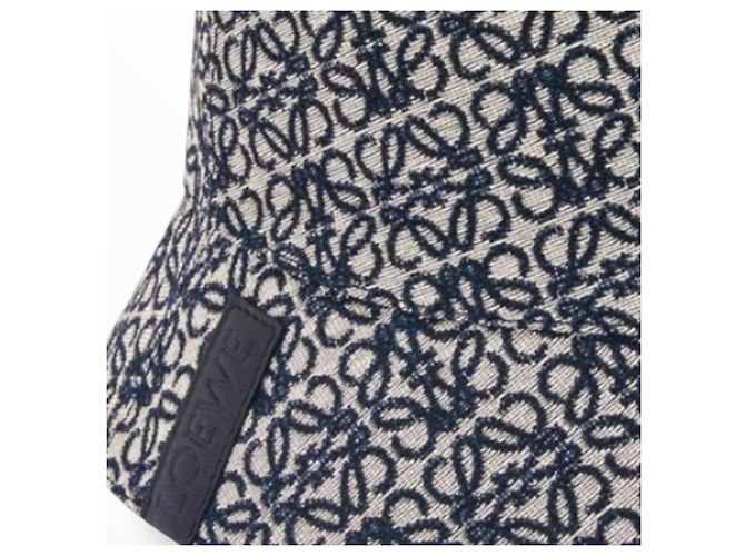 Loewe Cappello Bucket Reversibile Anagram Nero Beige - vista 7