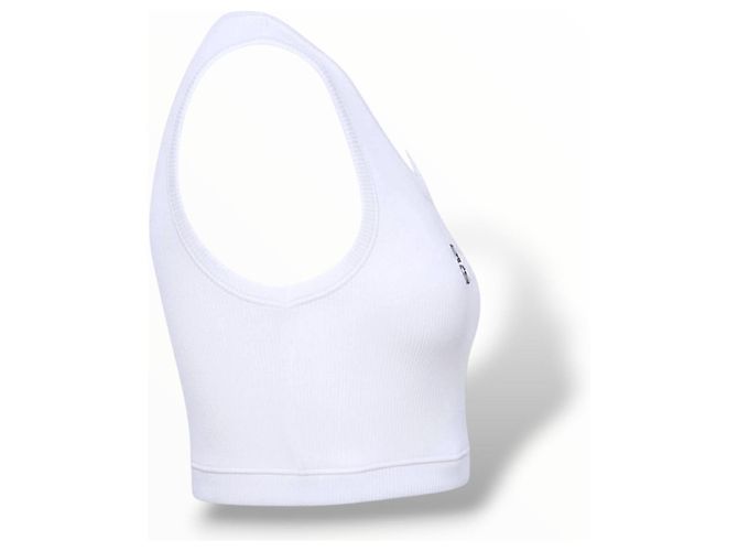 Loewe Top de tirantes Anagram Cropped blanco de algodón - vista 10
