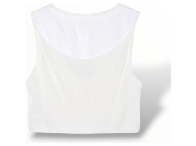 Loewe Top de tirantes Anagram Cropped blanco de algodón - vista 18