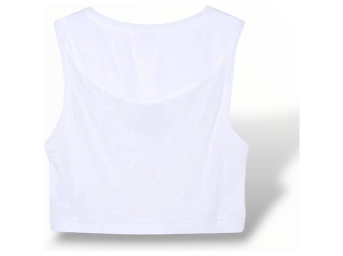 Loewe Top de tirantes Anagram Cropped blanco de algodón - vista 4