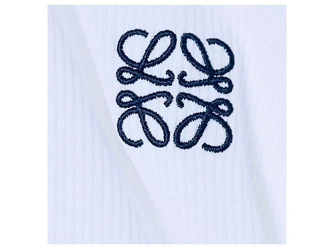 Loewe Top de tirantes Anagram Cropped blanco de algodón - vista 8