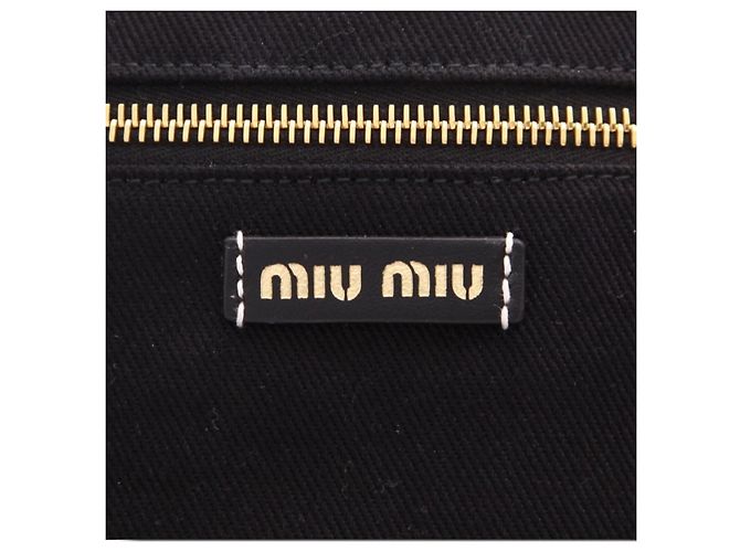 Miu Miu Canvas Tote Bag mit Blumenprint Schwarz Weiß - Ansicht 12