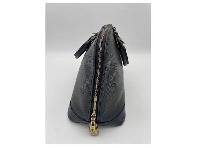 Louis Vuitton Alma PM in pelle Epi nera Nero - vista 4