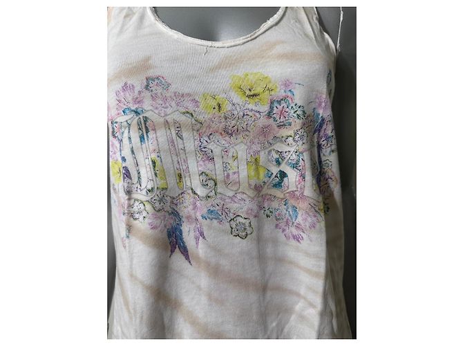 Zadig & Voltaire Canotta Alda Print Tie & Dye Rosa Bianco Multicolore Beige - vista 2