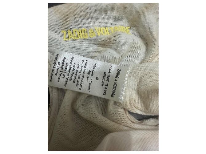 Zadig & Voltaire Canotta Alda Print Tie & Dye Rosa Bianco Multicolore Beige - vista 4