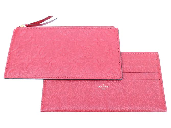 Borsa a tracolla Louis Vuitton Monogram Empreinte Cerise Pochette Felicie Rosso Fuschia - vista 11