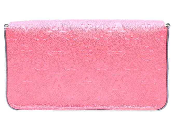 Borsa a tracolla Louis Vuitton Monogram Empreinte Cerise Pochette Felicie Rosso Fuschia - vista 3