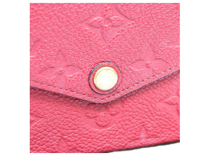 Borsa a tracolla Louis Vuitton Monogram Empreinte Cerise Pochette Felicie Rosso Fuschia - vista 6