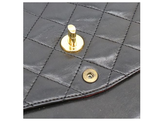 Sac à épaule Chanel Lambskin Paris Limited Edition Double Flap Matelassé Noir - vue 14