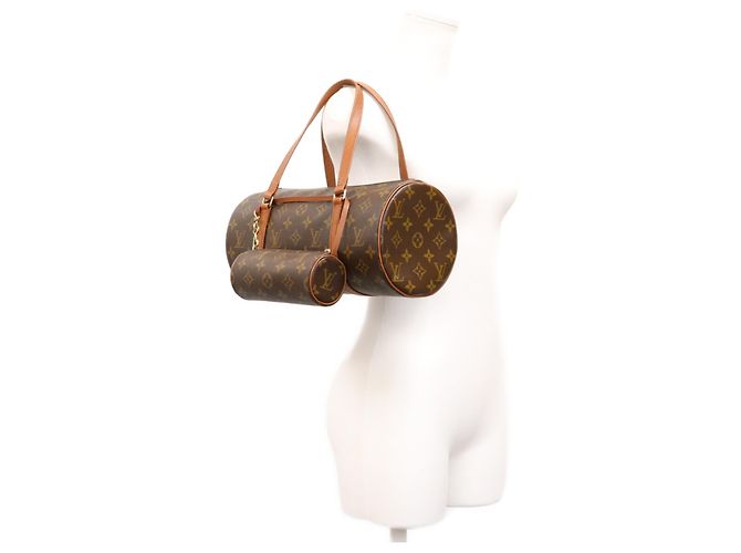 Borsa Louis Vuitton Monogram Papillon 30 Marrone - vista 13