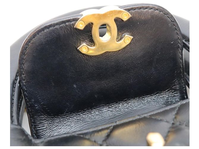 Timeless Borsa a tracolla mini Chanel AS4416 in pelle di vitello matelassé Nero - vista 9