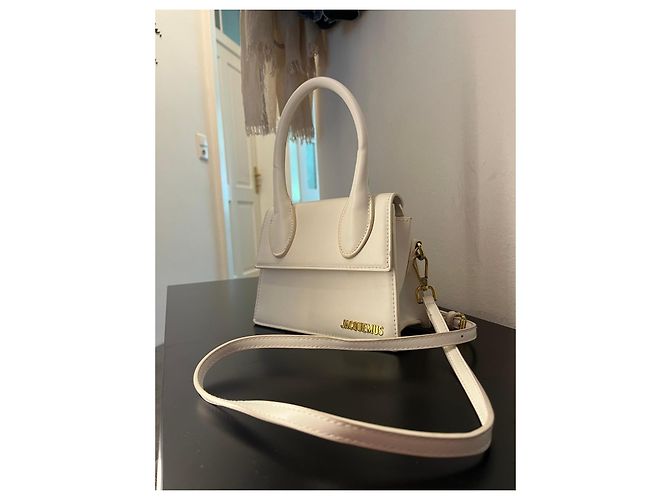 Jacquemus Le Chiquito Borsa in Pelle Bianco - vista 3