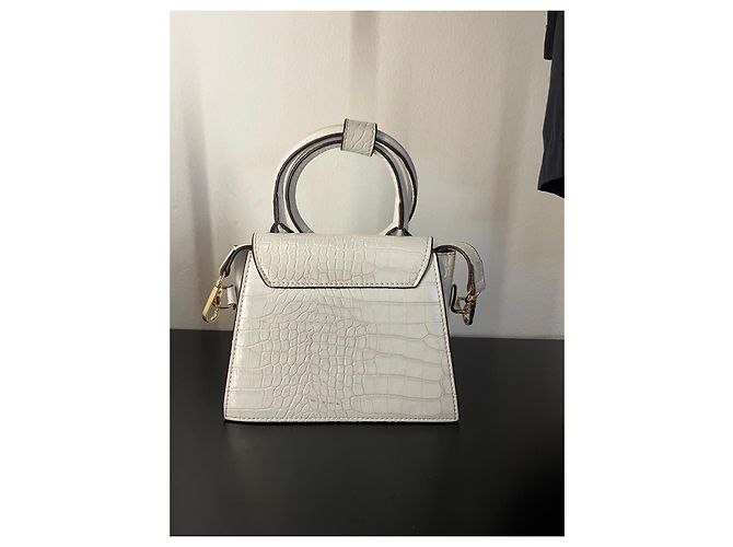 Jacquemus Le Chiquito Mini Borsa in pelle coccodrillo Bianco - vista 2