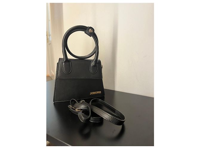 Borsa a mano Jacquemus Le Chiquito in pelle nera Nero - vista 3