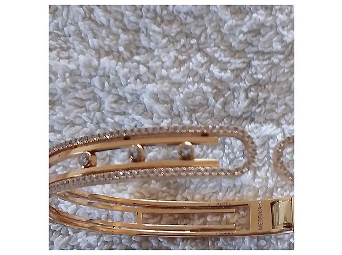 Messika Move Uno Bracciale in Oro Rosa e Diamanti D'oro - vista 2
