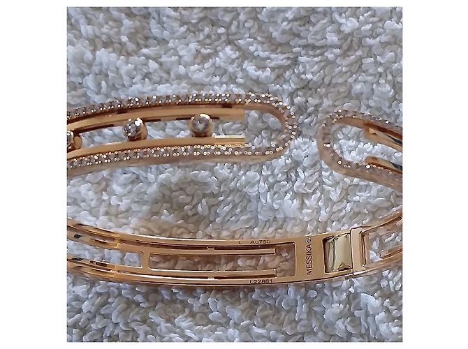 Messika Move Uno Bracciale in Oro Rosa e Diamanti D'oro - vista 4