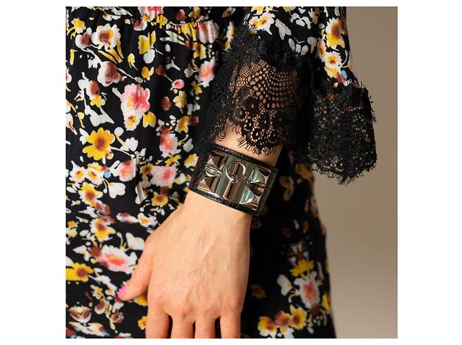Hermès Bracciale Collier de Chien Small Exotic Leather S Black Nero - vista 3