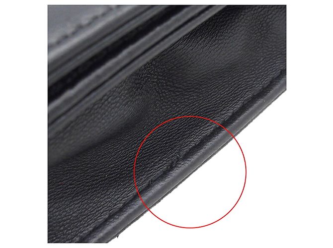 Borsa a tracolla Chanel CC Embossed Lambskin Camellia Wallet On Chain Nera Nero - vista 18