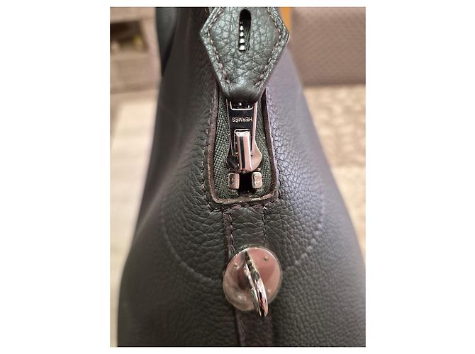 Hermès Bolide 45 Borsa da Viaggio Pelle Nera Nero - vista 3
