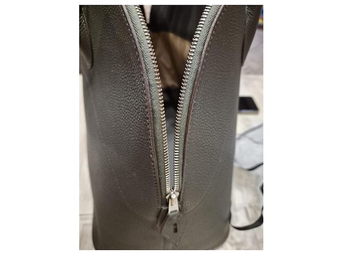 Hermès Bolide 45 Borsa da Viaggio Pelle Nera Nero - vista 6
