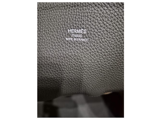 Hermès Bolide 45 Borsa da Viaggio Pelle Nera Nero - vista 9