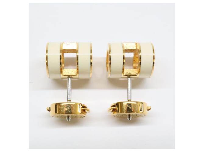Hermès Orecchini Hermes Mini Pop H Bianco D'oro - vista 5