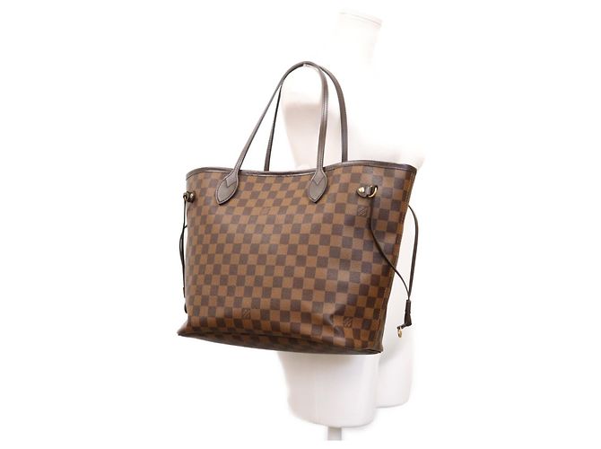 Borsa Tote Louis Vuitton Damier Neverfull MM Marrone - vista 16