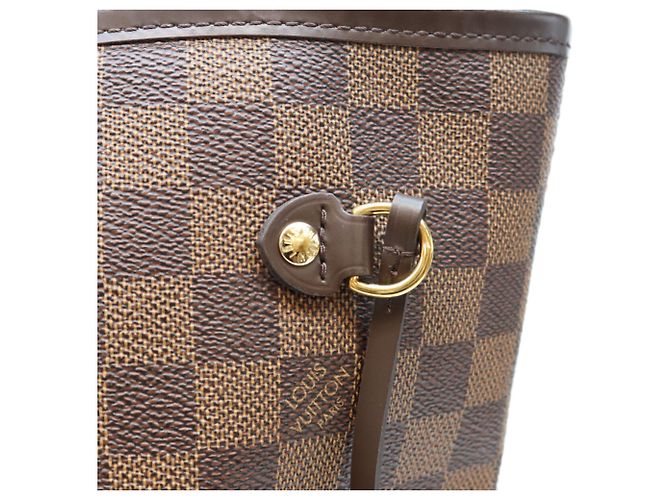 Borsa Tote Louis Vuitton Damier Neverfull MM Marrone - vista 9