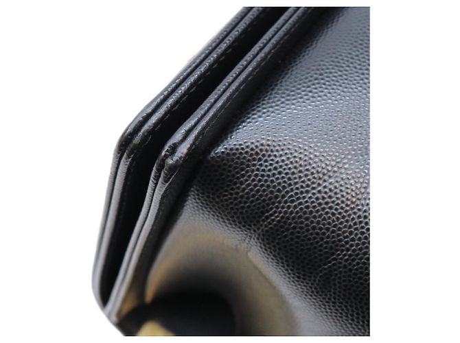 Borsa a tracolla Chanel Boy Caviar Nero - vista 6