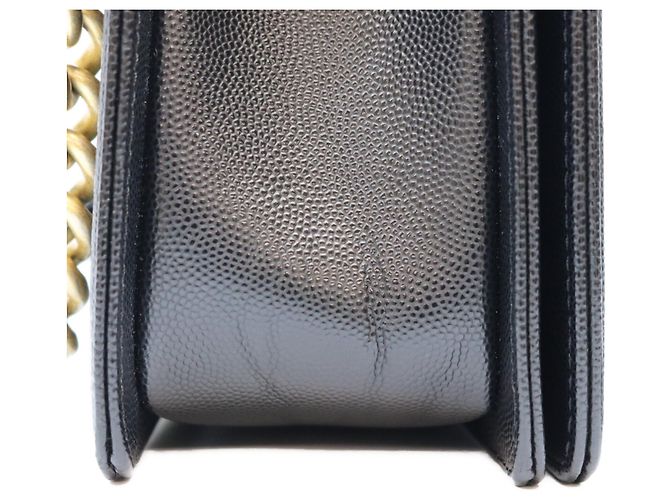 Borsa a tracolla Chanel Boy Caviar Nero - vista 9