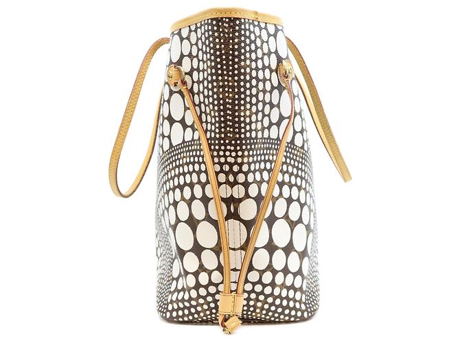 Borsa Tote Louis Vuitton x Yayoi Kusama Monogram Wave Neverfull MM Marrone Bianco - vista 4
