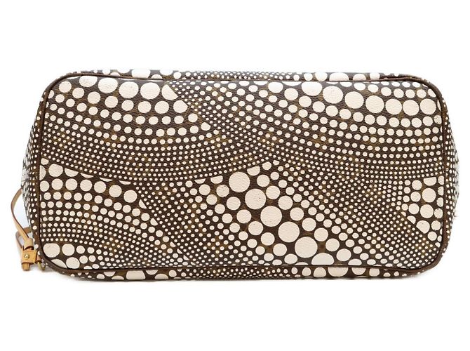 Borsa Tote Louis Vuitton x Yayoi Kusama Monogram Wave Neverfull MM Marrone Bianco - vista 5