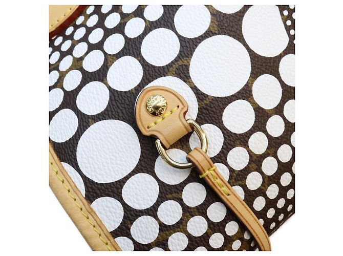 Borsa Tote Louis Vuitton x Yayoi Kusama Monogram Wave Neverfull MM Marrone Bianco - vista 6