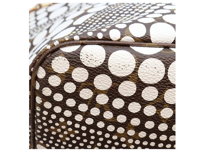 Borsa Tote Louis Vuitton x Yayoi Kusama Monogram Wave Neverfull MM Marrone Bianco - vista 7