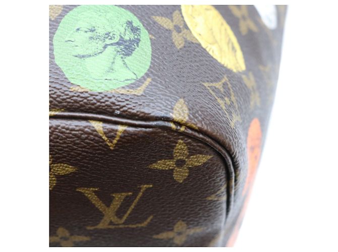 Borsa Tote Louis Vuitton Monogram Cameo Fornasetti Neverfull MM Multicolore - vista 10