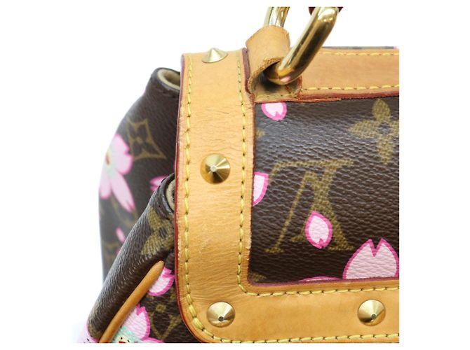 Louis Vuitton Monogram Cherry Blossom Sac Retro PM Handbag Marrone Rosa - vista 12