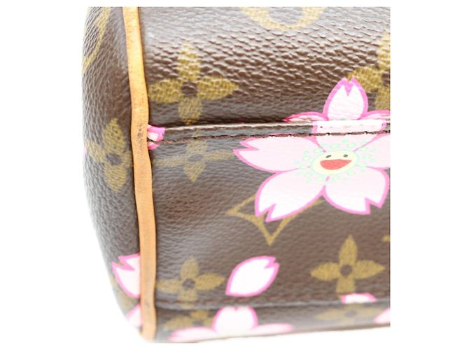 Louis Vuitton Monogram Cherry Blossom Sac Retro PM Handbag Marrone Rosa - vista 13