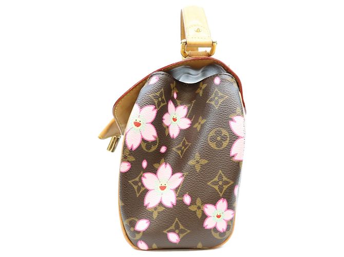 Louis Vuitton Monogram Cherry Blossom Sac Retro PM Handbag Marrone Rosa - vista 2