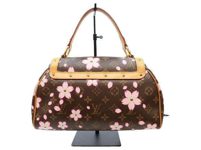 Louis Vuitton Monogram Cherry Blossom Sac Retro PM Handbag Marrone Rosa - vista 3