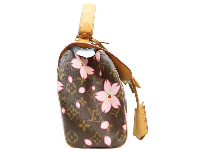 Louis Vuitton Monogram Cherry Blossom Sac Retro PM Handbag Marrone Rosa - vista 4