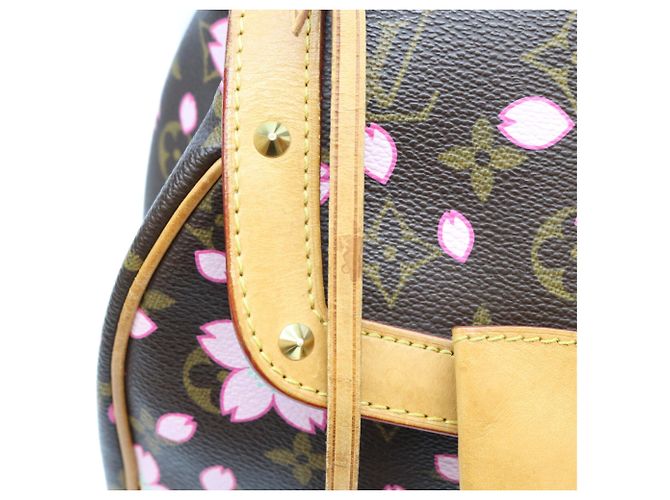 Louis Vuitton Monogram Cherry Blossom Sac Retro PM Handbag Marrone Rosa - vista 7