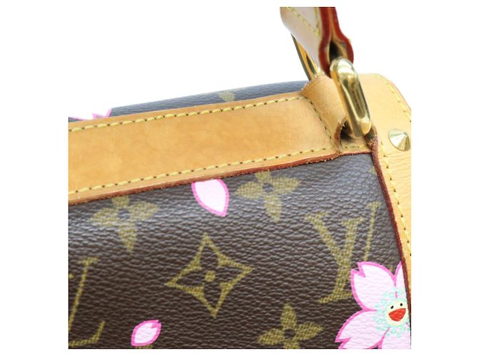 Louis Vuitton Monogram Cherry Blossom Sac Retro PM Handbag Marrone Rosa - vista 8