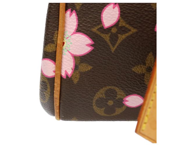 Louis Vuitton Monogram Cherry Blossom Sac Retro PM Handbag Marrone Rosa - vista 9