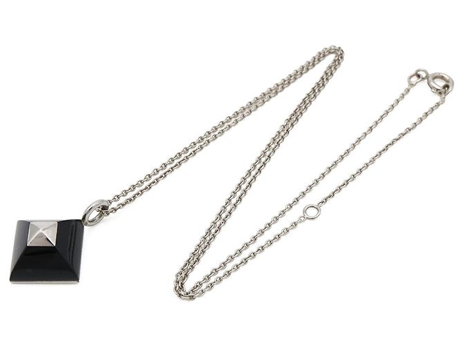 Hermès Collana HERMES Medor Cupid Nero Argento - vista 3