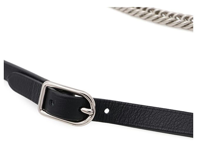 Hermès Collana Choker Hermes Equestre Triple Tour Nero Argento - vista 5