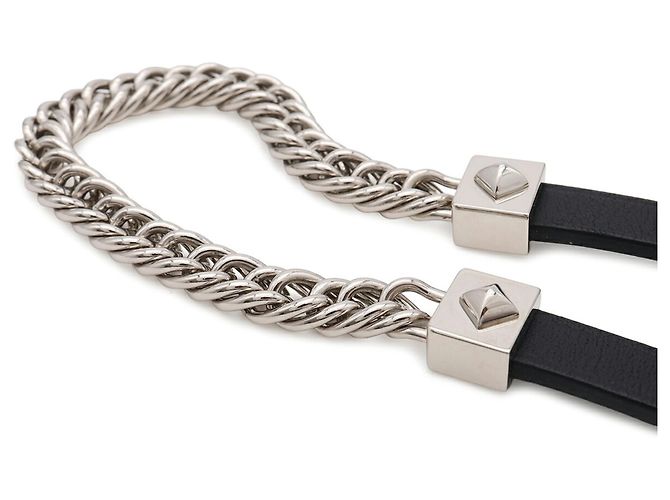 Hermès Collana Choker Hermes Equestre Triple Tour Nero Argento - vista 6