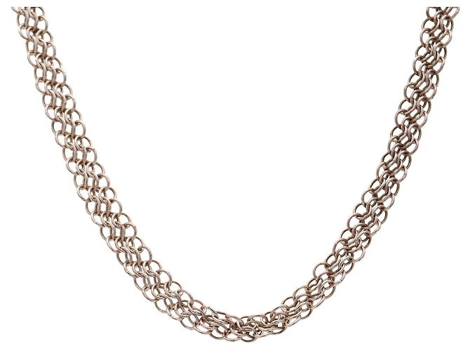 Tiffany & Co. Collana lunga Elsa Peretti Somerset Mesh Argento Rosa - vista 2