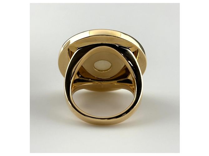 Bulgari Anillo banda Bvlgari en oro amarillo con incrustación de nácar - vista 5