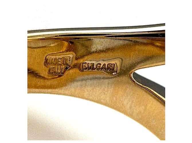 Bulgari Anillo banda Bvlgari en oro amarillo con incrustación de nácar - vista 8